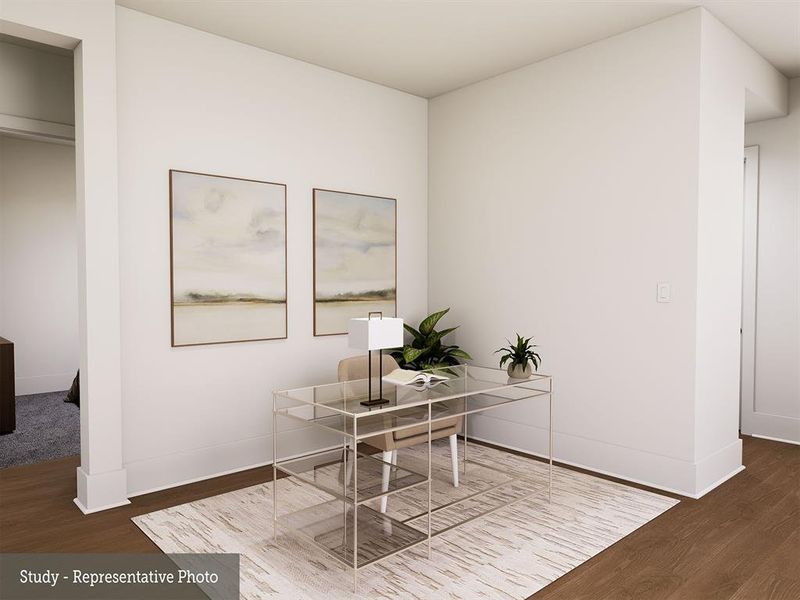 Furnished interior view inside a new home in The Highlands 40', Porter (Image 2).