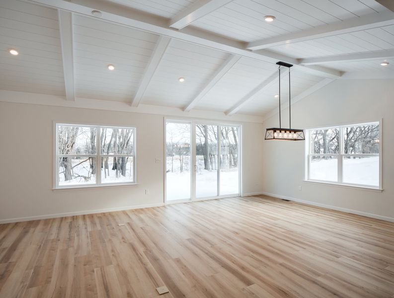 Representative unfurnished interior of a home built from the Harrison by Keystone Custom Homes in Edgewater on Lake Tillery, Norwood (Image 6).
