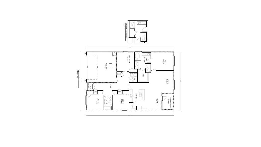 2D floor plan layout for the The Cali by D.R. Horton in Wesley Park, Crawfordville, FL (Image 21). 2D floor plan layout for the The Cali by D.R. Horton in Wesley Park, Crawfordville, FL (Image 21).