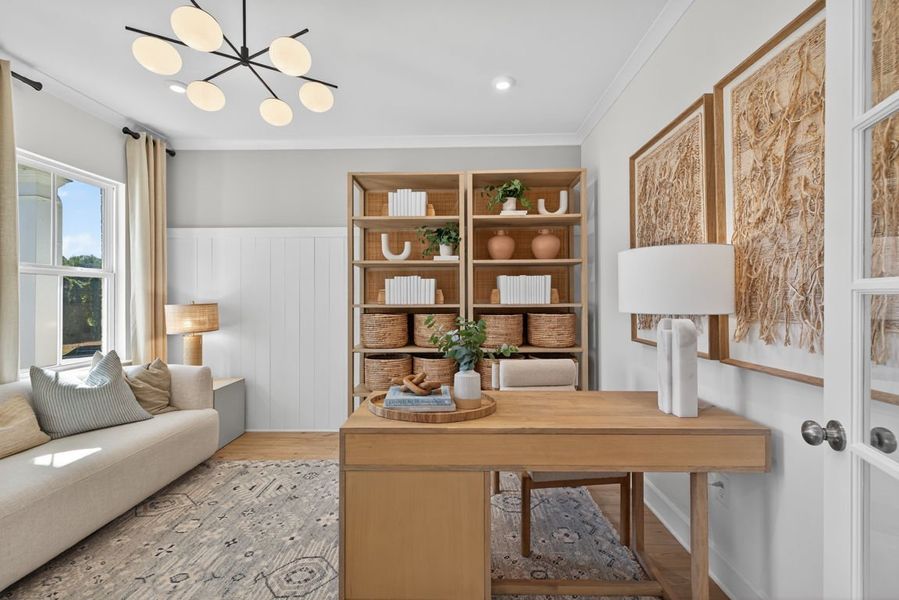 Representative furnished interior of a home built from the Hampton by Pulte Homes in Watermist at Mirror Lake, Villa Rica (Image 47).
