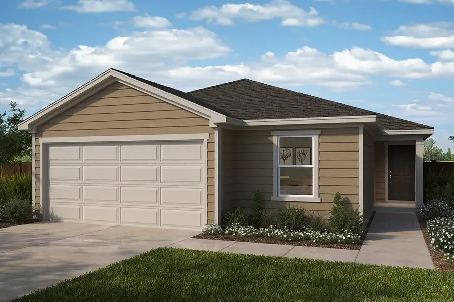 Representative exterior photo of a completed home built from the 1703 by KB Home in The Granary - Sterling Collection, San Antonio, TX (Image 1). Representative exterior photo of a completed home built from the 1703 by KB Home in The Granary - Sterling Collection, San Antonio, TX (Image 1).