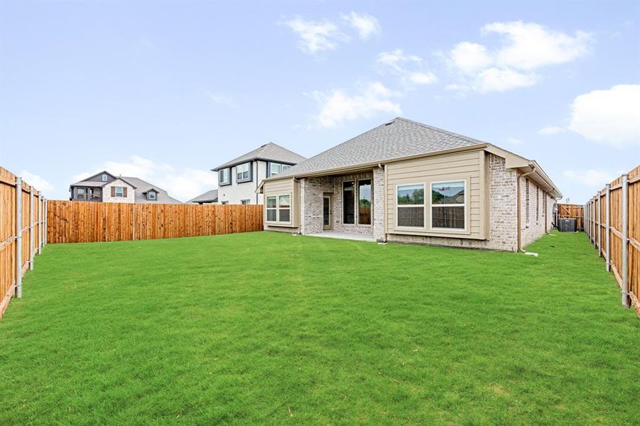 Exterior details and patio area of a home in East Oak Creek 50-55, Commerce (Image 3). Exterior details and patio area of a home in East Oak Creek 50-55, Commerce (Image 3).