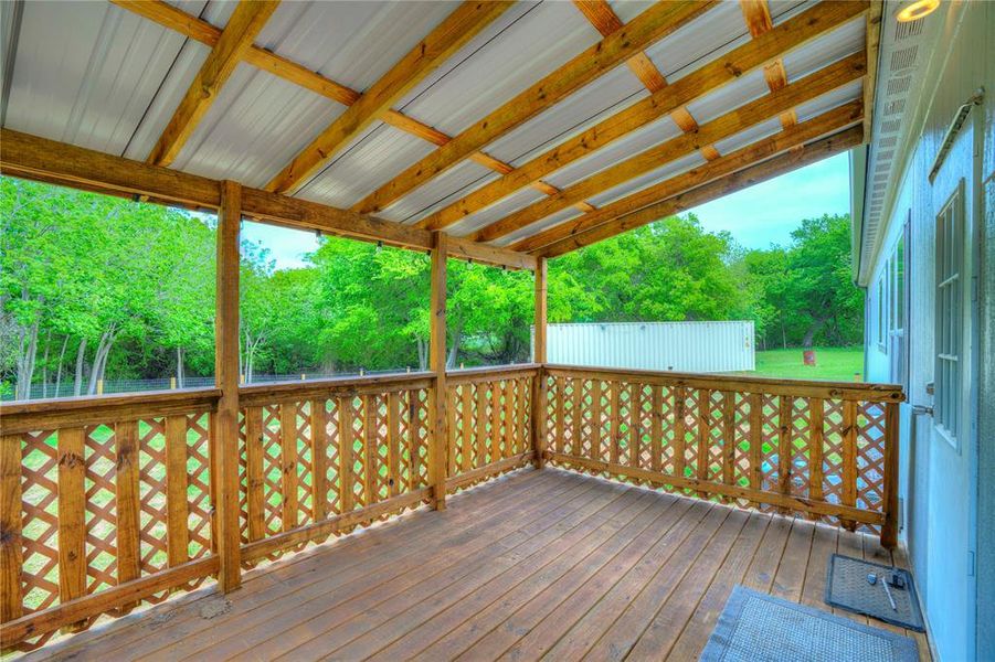 Exterior details and patio area of a home in , Springtown (Image 22).