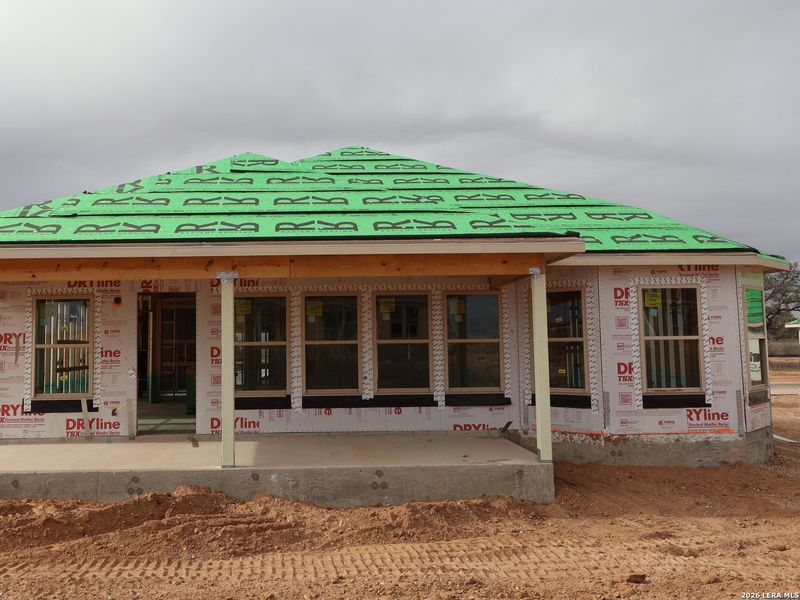 In-progress construction of a new home in Hickory Ridge, Elmendorf, TX (Image 27).