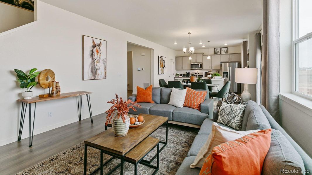 Furnished interior view inside a new home in Vista Meadows, Fort Lupton (Image 22).