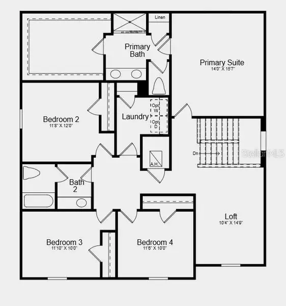 2D floor plan layout of this home in Waterstone, Groveland, FL (Image 2). 2D floor plan layout of this home in Waterstone, Groveland, FL (Image 2).