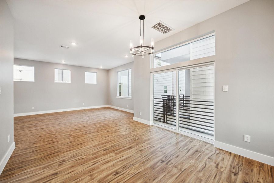 Balcony located off of the dining area Balcony located off of the dining area