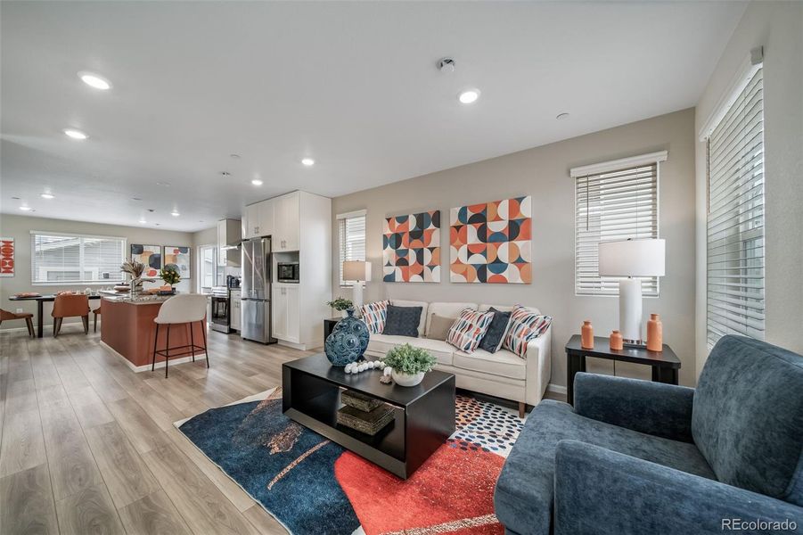 Furnished interior view inside a new home in Reunion, Commerce City (Image 7).