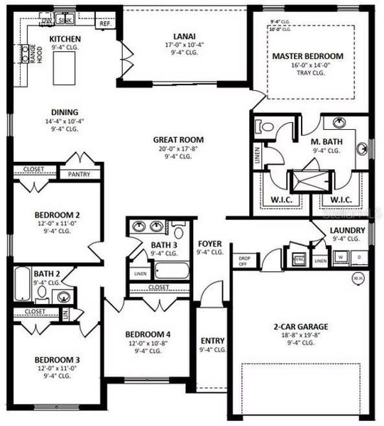2D floor plan layout of this home in , Sebring, FL (Image 4).