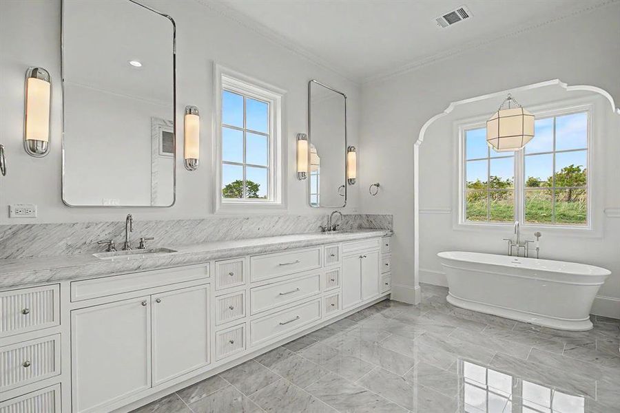 Furnished interior view inside a new home in , Aledo (Image 13).