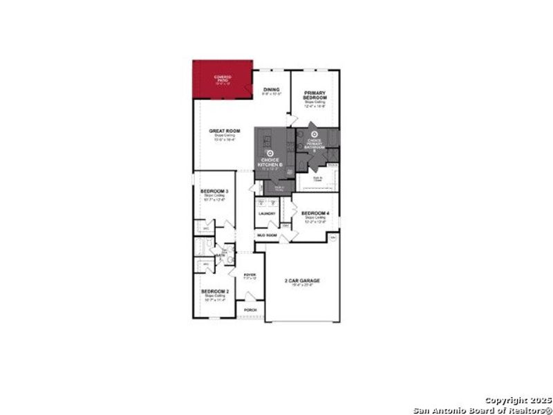 2D floor plan layout of this home in Comanche Ridge, San Antonio, TX (Image 2). 2D floor plan layout of this home in Comanche Ridge, San Antonio, TX (Image 2).