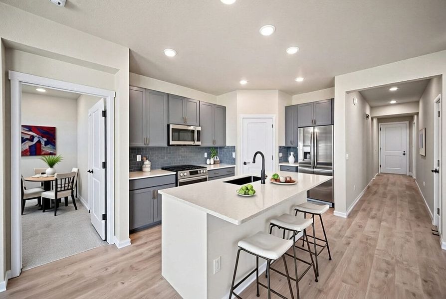 Furnished interior view inside a new home in Trails at Aspen Ridge-3, Colorado Springs (Image 11).