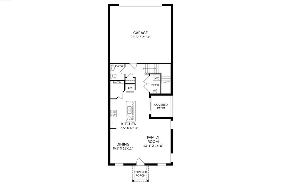 2D floor plan layout for the Newcomb by Stanley Martin Homes in Avalon Park Wesley Chapel Single Family Homes, Wesley Chapel, FL (Image 4).