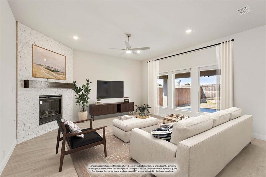 Furnished interior view inside a new home in Mockingbird Heights Classic 60, Midlothian (Image 18).