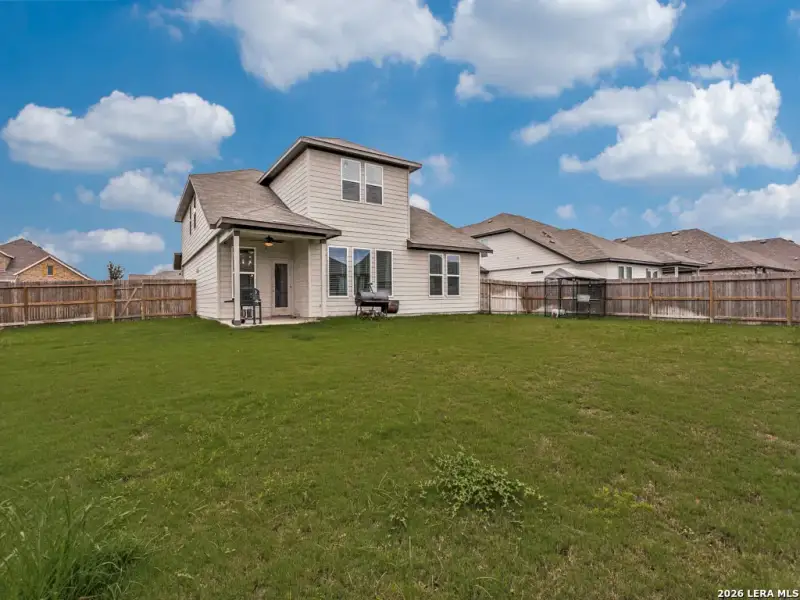 Exterior details and patio area of a home in Venado Crossing, Cibolo (Image 3).