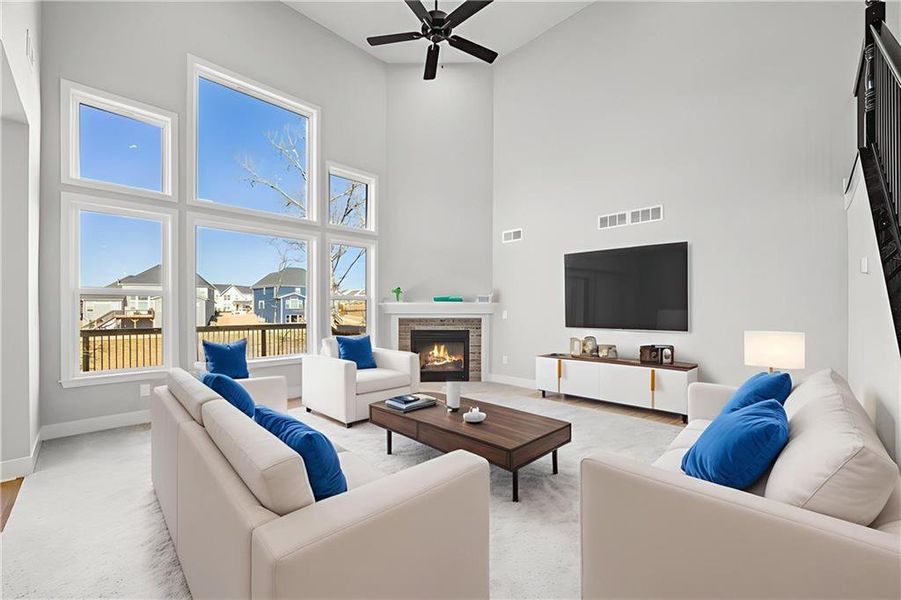 Furnished interior view inside a new home in , Hoschton (Image 15).