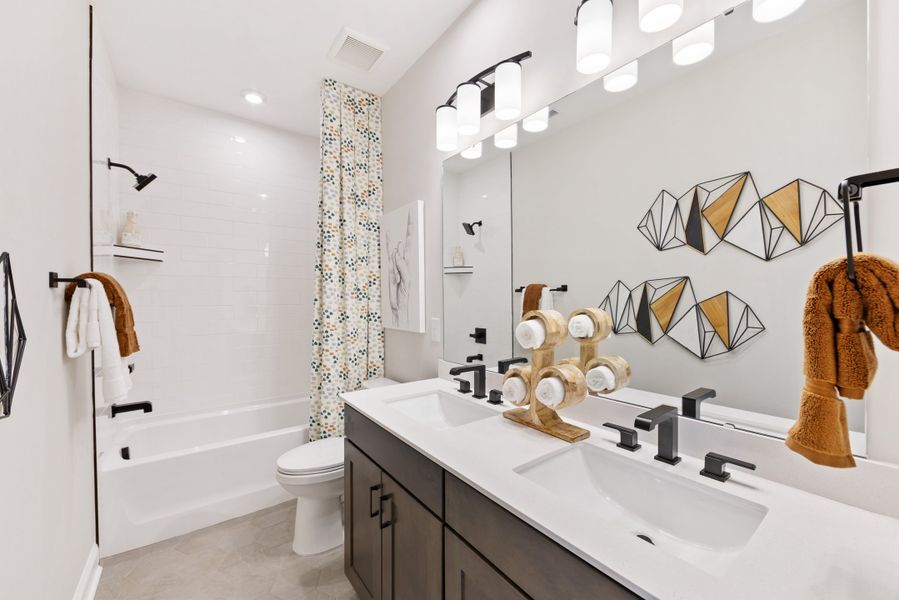 Representative furnished interior of a home built from the Knight by Tri Pointe Homes in Southbridge, Fort Mill (Image 36).