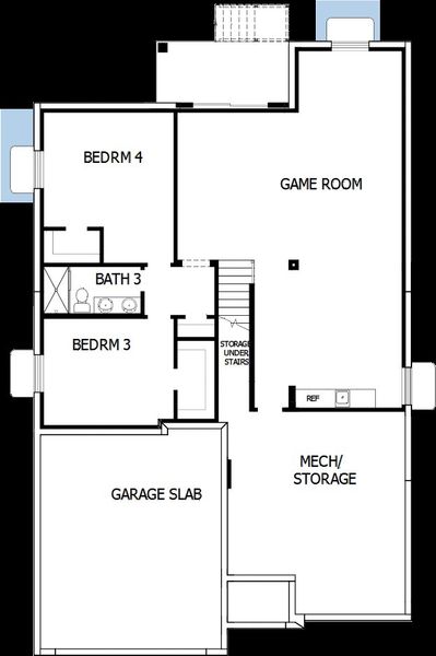 2D floor plan layout of this home in Cloverleaf - Pinnacle Collection, Monument, CO (Image 6). 2D floor plan layout of this home in Cloverleaf - Pinnacle Collection, Monument, CO (Image 6).