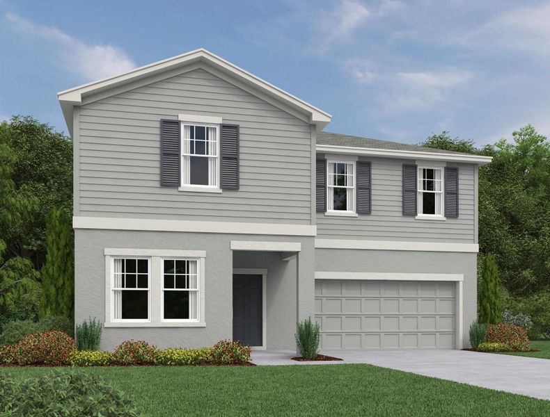 Representative exterior photo of a completed home built from the Teton by Ashton Woods in Tyson Reserve, St. Cloud, FL (Image 13).