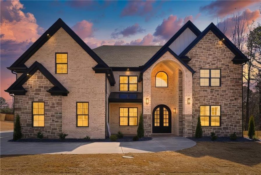 Front exterior of a new home in , Lawrenceville, GA, highlighting curb appeal (Image 27).