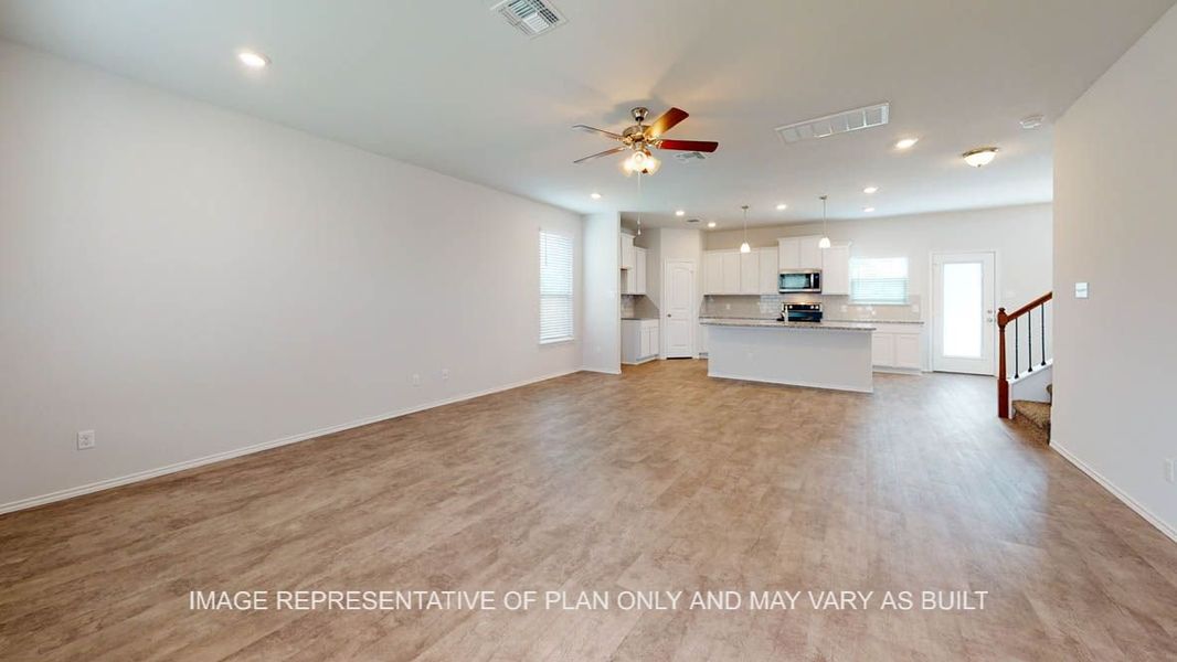 Representative unfurnished interior of a home built from the Aspen by D.R. Horton in Village at Nolan Heights, Harker Heights (Image 14).