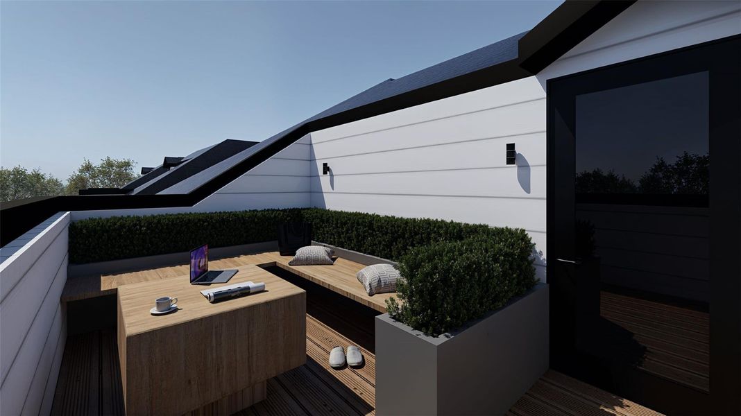 These upscale luxury villas include a private terrace to enjoy the city views These upscale luxury villas include a private terrace to enjoy the city views