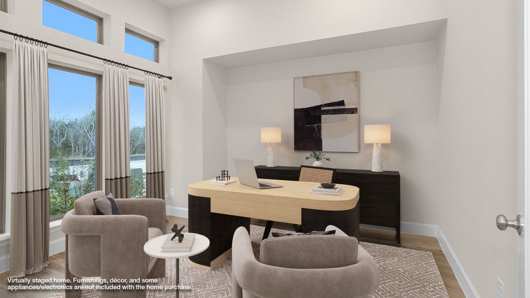 Furnished interior view inside a new home in Legacy, League City (Image 8).