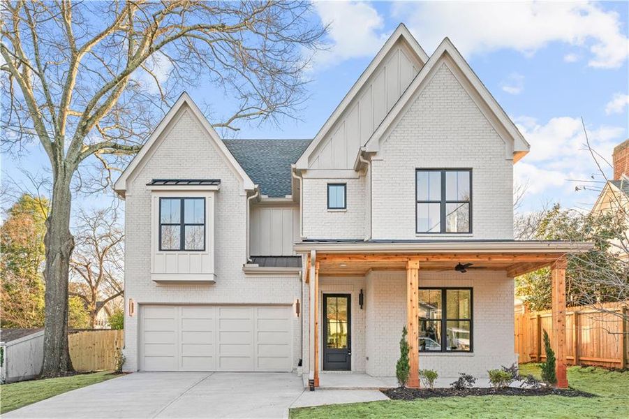 Front exterior of a new home in , Atlanta, GA, highlighting curb appeal (Image 2). Front exterior of a new home in , Atlanta, GA, highlighting curb appeal (Image 2).