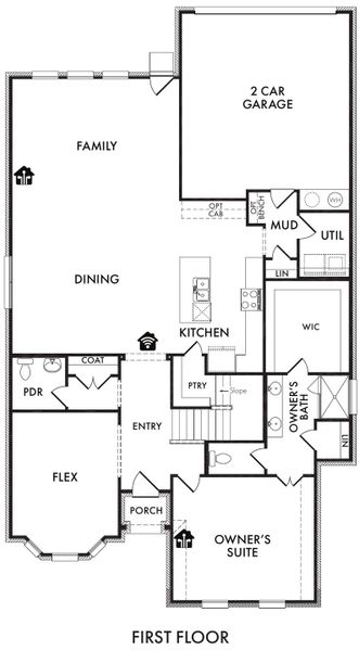 2D floor plan layout for the Dozier by Impression Homes in Redden Farms, Midlothian, TX (Image 3). 2D floor plan layout for the Dozier by Impression Homes in Redden Farms, Midlothian, TX (Image 3).