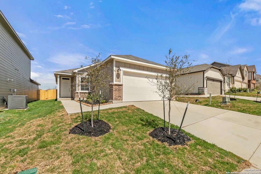 Front exterior of a home in the Veranda community, located in San Antonio, TX (Image 4). Front exterior of a home in the Veranda community, located in San Antonio, TX (Image 4).