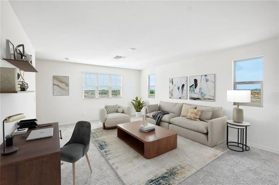 Furnished interior view inside a new home in Mt. Tabor Ridge, Dallas (Image 10).
