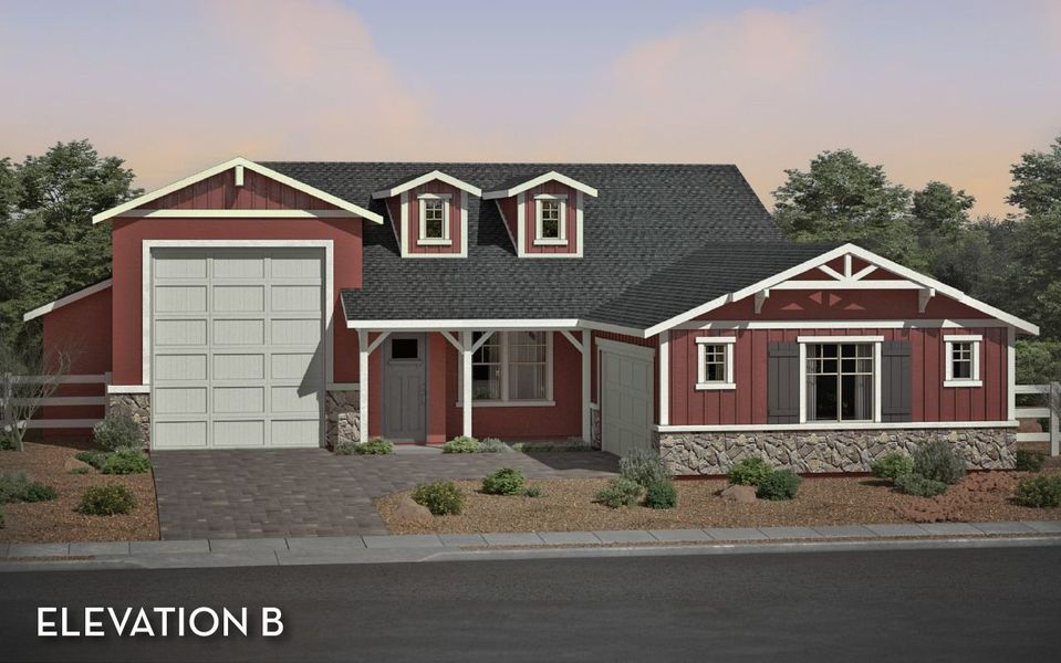 Representative exterior photo of a completed home built from the The Orchard by CastleRock Communities in Heritage Pointe, Chino Valley, AZ (Image 2).