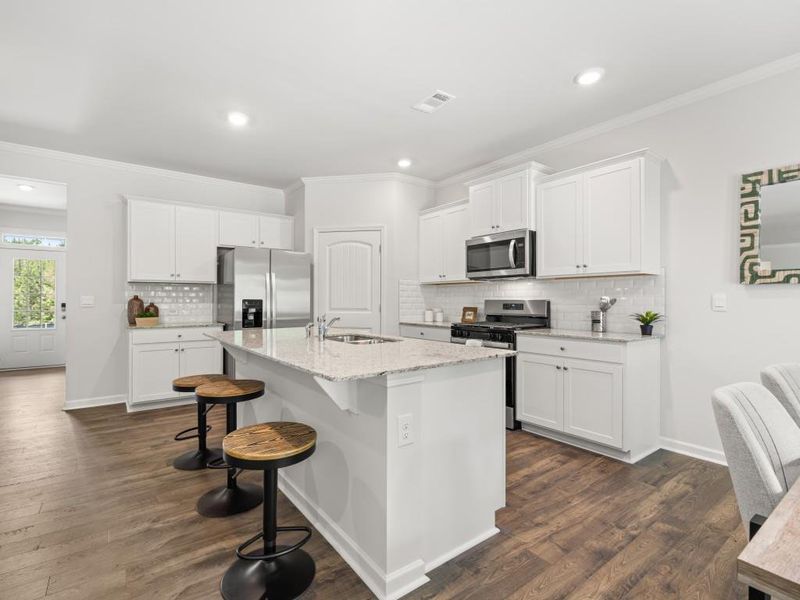 Furnished interior view inside a new home in Parkside at Carter Grove, Cartersville (Image 22). Furnished interior view inside a new home in Parkside at Carter Grove, Cartersville (Image 22).