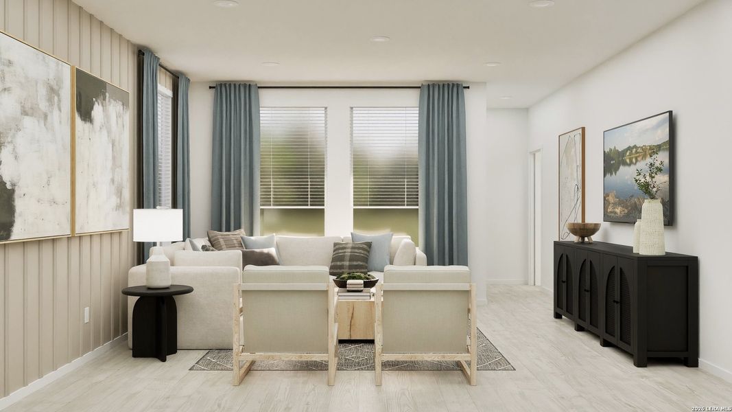 Furnished interior view inside a new home in Blossom Ranch, San Antonio (Image 16).