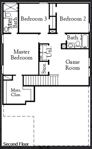 2D floor plan layout of this home in Creekhaven, Rosharon, TX (Image 2). 2D floor plan layout of this home in Creekhaven, Rosharon, TX (Image 2).