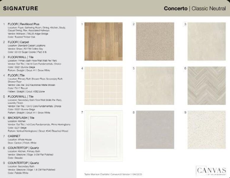 203 Goorawind Lane design selections.  Home is under construction and selections are subject to change.