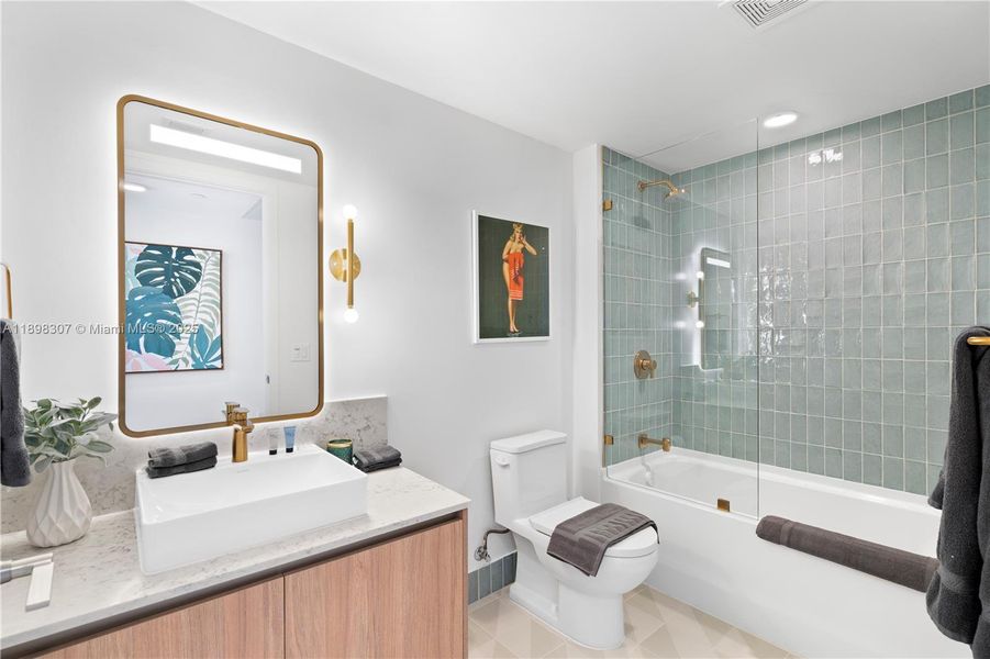 Furnished interior view inside a new home in , Miami (Image 25).