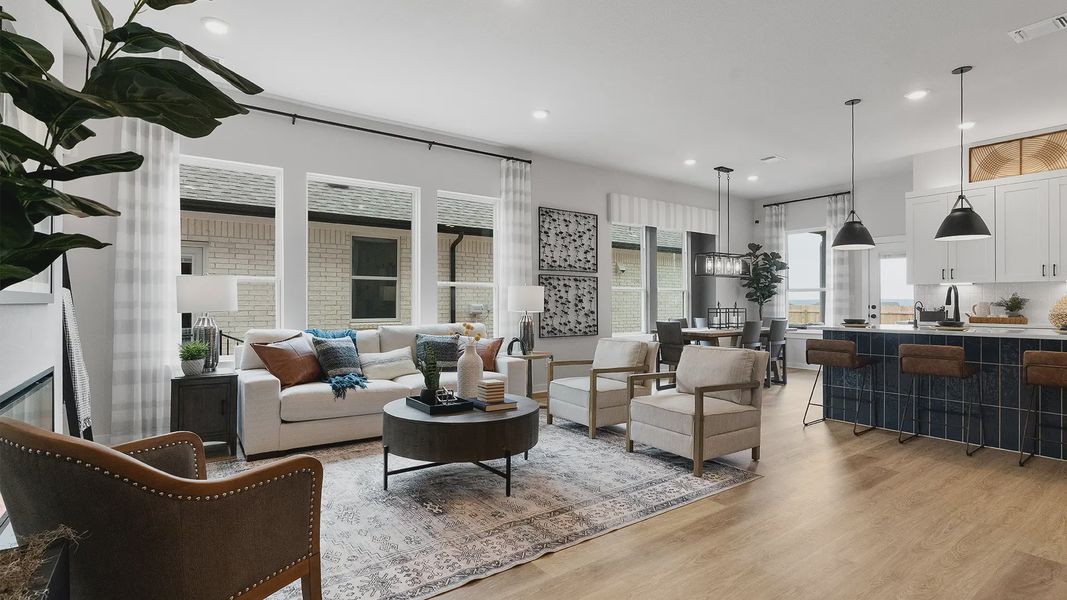 Representative furnished interior of a home built from the Wilson by Chesmar Homes in Lariat, Liberty Hill (Image 6).