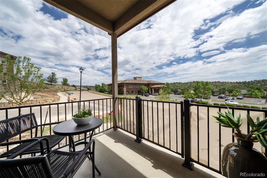 Enjoy the solitude and open space views from the patio.