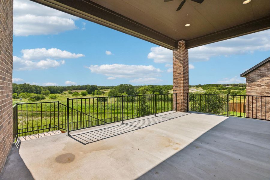 Exterior details and patio area of a home in 6 Creeks, Kyle (Image 4).
