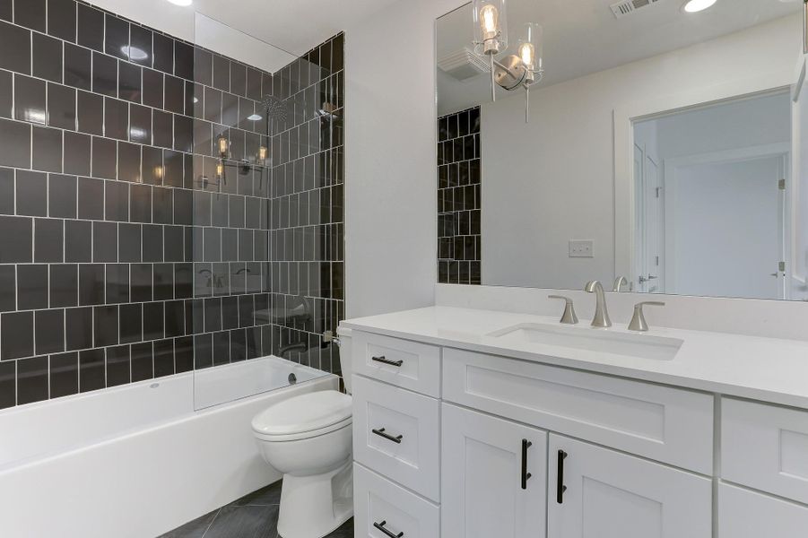 Guest bath showing a different variation of selections. Guest bath showing a different variation of selections.