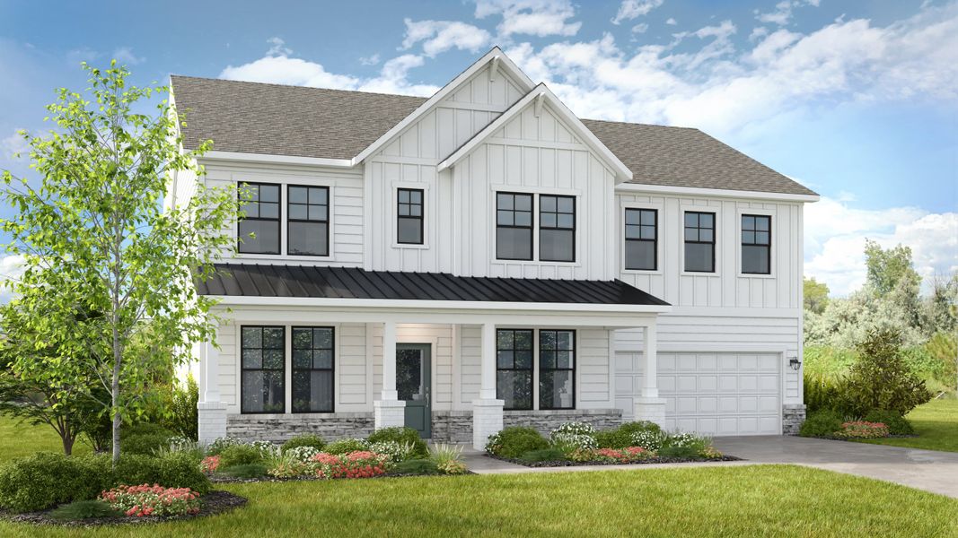 Representative exterior photo of a completed home built from the Aiken by Taylor Morrison in Reserve at Hickory Walk, Kennesaw, GA (Image 20).
