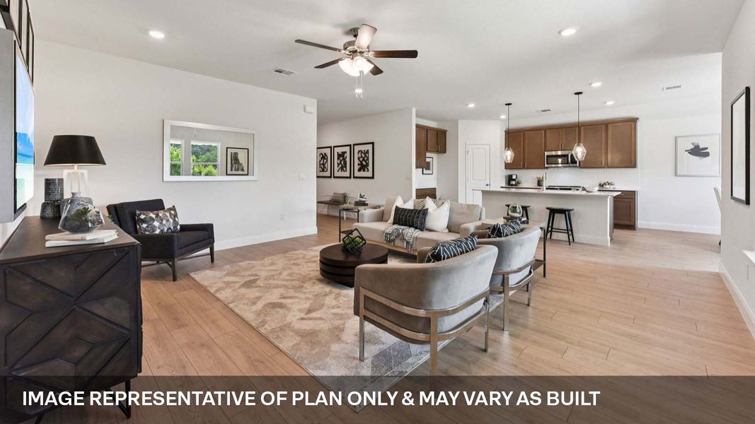 Representative furnished interior of a home built from the The Fairfield by D.R. Horton in Riverview, Georgetown (Image 6).