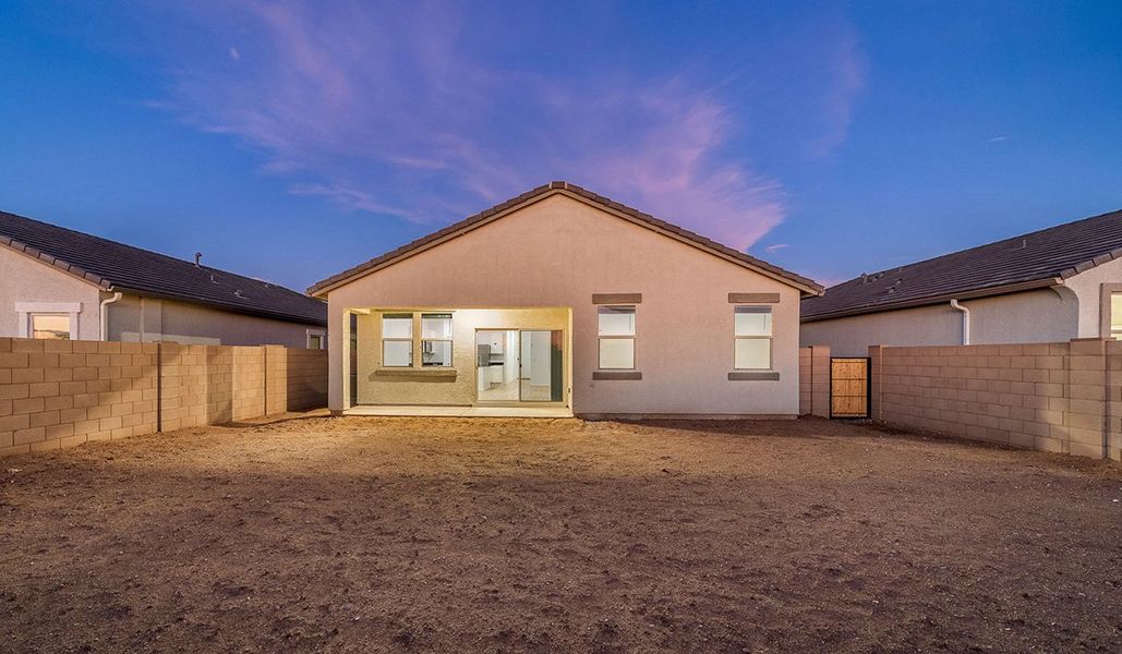 Exterior details and patio area of a home in Saguaro Bloom, Marana (Image 20).
