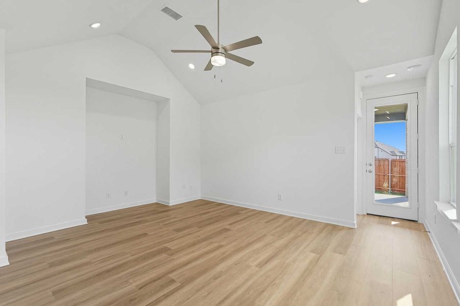 Representative Family Room - some options shown