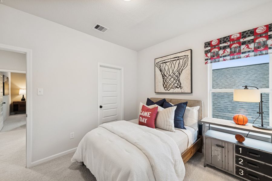 The Princeton II- Bedroom 4. Staged model home shown for illustration only; actual features, colors, and upgrades may vary. The Princeton II- Bedroom 4. Staged model home shown for illustration only; actual features, colors, and upgrades may vary.