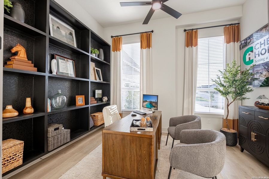 Furnished interior view inside a new home in Caliza Reserve, Boerne (Image 8).