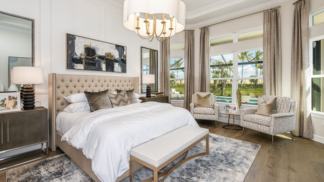 Furnished interior view inside a new home in Esplanade by the Islands, Naples (Image 15). Furnished interior view inside a new home in Esplanade by the Islands, Naples (Image 15).