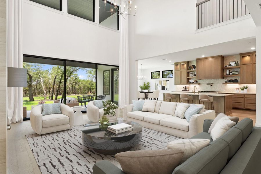 Furnished interior view inside a new home in Sweetwater, Austin (Image 28).