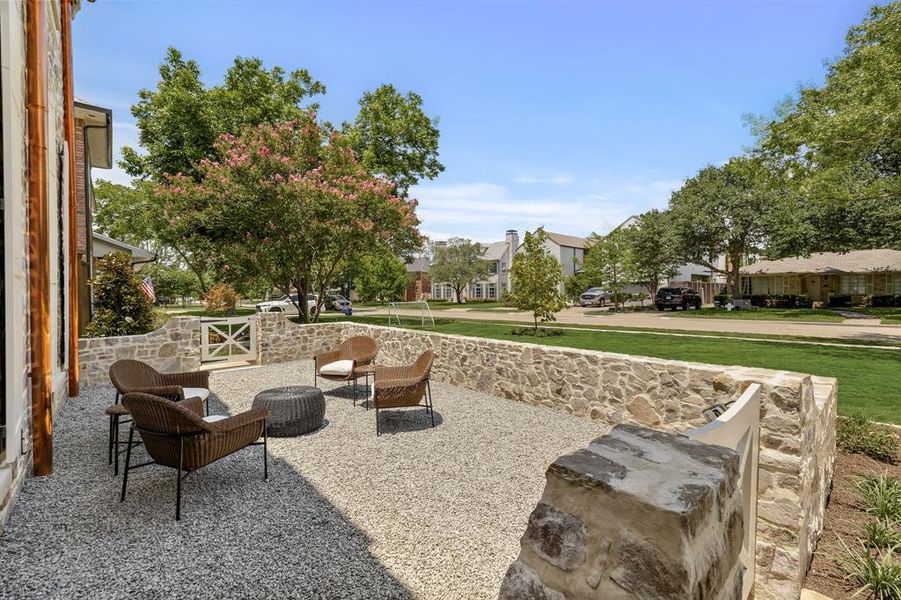 Exterior details and patio area of a home in , Dallas (Image 25). Exterior details and patio area of a home in , Dallas (Image 25).